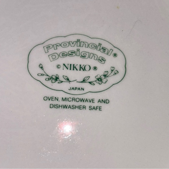 Nikko Japan Floral Patterned Ceramic Bowl Dish Scalloped Lattice 9.5x2.5” - Picture 5 of 5